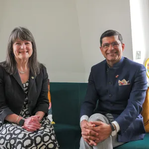 Professor Dame Karen Holford, Chief Executive and Vice-Chancellor at Cranfield University and Professor Shitij Kapur, Vice-Chancellor & President of King's College London